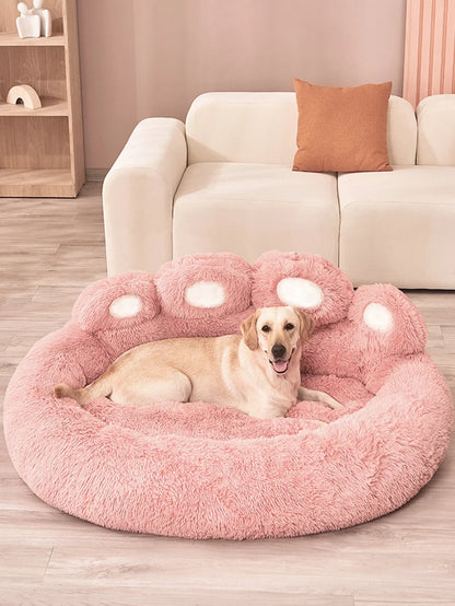 Gros coussin en forme de patte pour chien