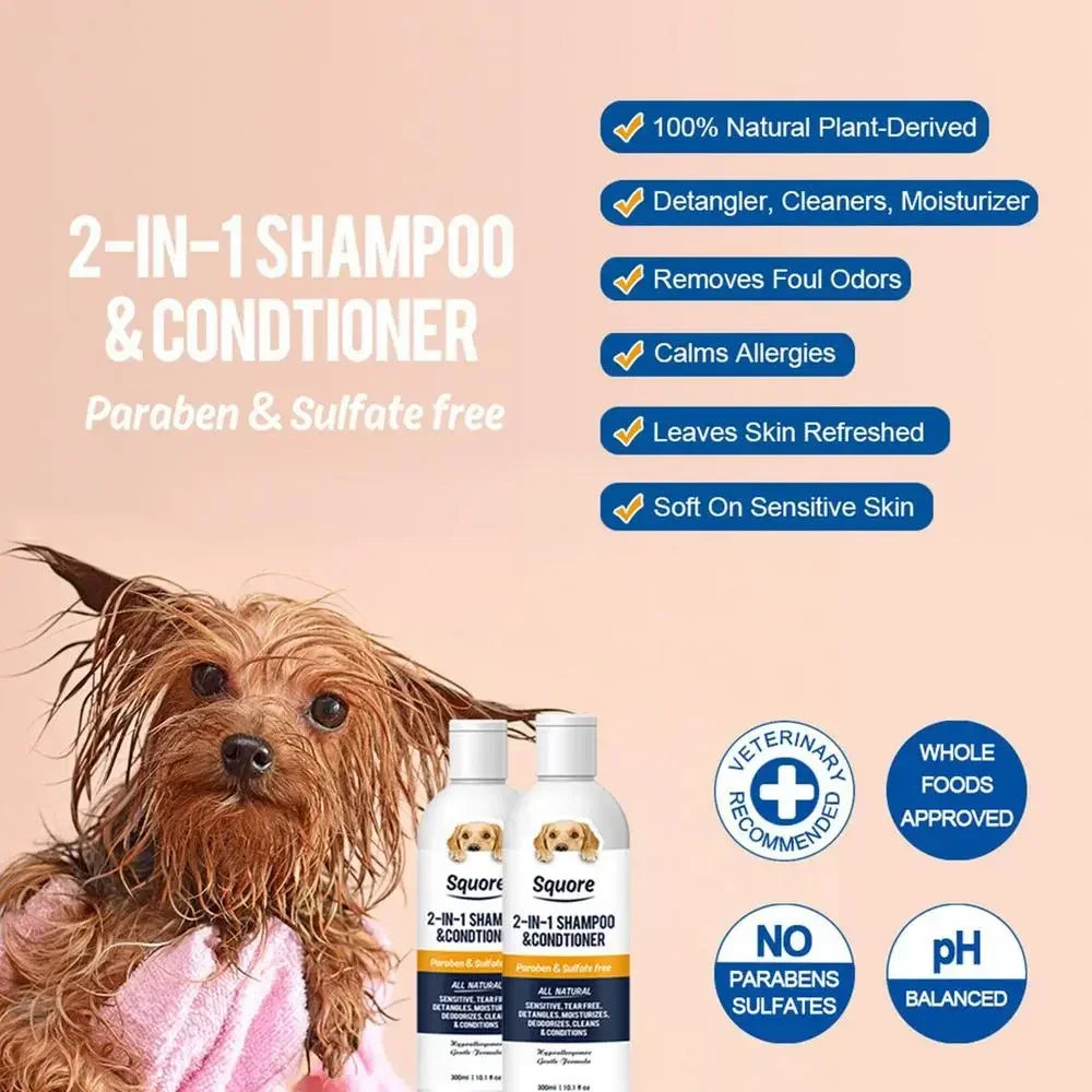 Shampoing et Après-Shampoing 2 en 1 pour Chien peaux sensibles